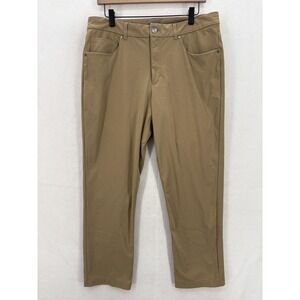 VRST Limitless Performance Athletic Fit 5 Pocket Pants Mens 34x28 Khaki Stretch